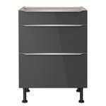 Armoire basse OPTIkomfort II Anthracite / Chêne sauvage - Largeur : 60 cm