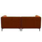 Ecksofa DUNKELD 1,5-Sitzer mit Longchair Webstoff Saia: Rost - Longchair davorstehend links