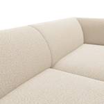 Ecksofa DUNKELD 2,5-Sitzer mit Longchair Webstoff Saia: Beige - Longchair davorstehend rechts