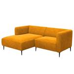 Ecksofa DUNKELD 1,5-Sitzer mit Longchair Samt Shyla: Senfgelb - Longchair davorstehend links