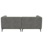 Ecksofa DUNKELD 1,5-Sitzer mit Longchair Bouclé Stoff Bony: Grau - Longchair davorstehend links