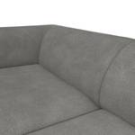 Hoekbank DUNKELD 1,5-zits + chaise long. Bouclé Stof Bony: Grijs - Longchair vooraanzicht links