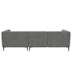 Divano 2,5 posti e chaise longue DUNKELD Divano angolare a 2,5 posti Dunkeld - Tessuto bouclé Bony: grigio - Chaise longue a destra - Bouclé Tessuto Bony: grigio - Longchair preimpostata a destra