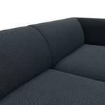 Ecksofa DUNKELD 2,5-Sitzer mit Longchair Webstoff Saia: Grau - Longchair davorstehend rechts