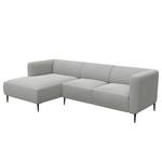 Divano 2,5 posti e chaise longue DUNKELD Divano angolare a 2,5 posti Dunkeld - Tessuto Saia: grigio chiaro - Chaise longue a sinistra - Tessuto Saia: grigio chiaro - Longchair preimpostata a sinistra