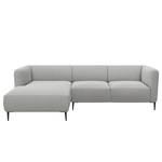 Divano 2,5 posti e chaise longue DUNKELD Divano angolare a 2,5 posti Dunkeld - Tessuto Saia: grigio chiaro - Chaise longue a sinistra - Tessuto Saia: grigio chiaro - Longchair preimpostata a sinistra