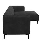 Divano 2,5 posti e chaise longue DUNKELD Divano angolare a 2,5 posti Dunkeld - Tessuto bouclé Bony: antracite - Chaise longue a destra - Bouclé Tessuto Bony: antracite - Longchair preimpostata a destra