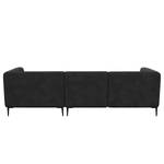 Divano 2,5 posti e chaise longue DUNKELD Divano angolare a 2,5 posti Dunkeld - Tessuto bouclé Bony: antracite - Chaise longue a destra - Bouclé Tessuto Bony: antracite - Longchair preimpostata a destra