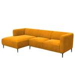 Divano 2,5 posti e chaise longue DUNKELD Divano angolare Dunkeld a 2,5 posti - Velluto Shyla: giallo senape - chaise longue a sinistra - Velluto Shyla: giallo senape - Longchair preimpostata a sinistra