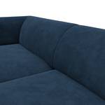 Ecksofa DUNKELD 2,5-Sitzer mit Longchair Samt Shyla: Dunkelblau - Longchair davorstehend links