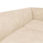 Ecksofa DUNKELD 2,5-Sitzer mit Ottomane Bouclé Stoff Bony: Beige - Ottomane davorstehend rechts