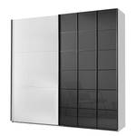 Armoire à portes coulissantes Toronto Blanc / Graphite - Largeur : 200 cm