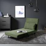 Fauteuil convertible ELANDS Tissu - Velours côtelé Eldrid: Vert - Noir