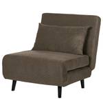 Fauteuil convertible ELANDS Tissu - Velours côtelé Eldrid: Gris - Noir