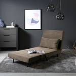 Fauteuil convertible ELANDS Tissu - Velours côtelé Eldrid: Gris - Noir