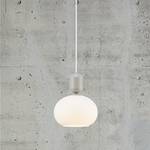 LED-hanglamp Notti staal/opaalglas - 1 lichtbron - grijs - Grijs