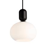 LED-hanglamp Notti staal/opaalglas - 1 lichtbron - zwart - Zwart