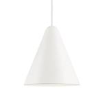Hanglamp Nono staal/kunststof - 1 lichtbron - wit - Wit