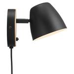 Wandlamp Theo staal/hout - 1 lichtbron