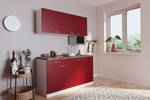 Cuisine Luis II Avec micro-ondes inclus - Rouge / Imitation noyer