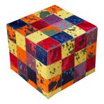 Pouf Toledo 100 % cuir de vachette - Multicolore