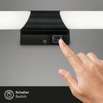 LED-badkamerlamp Klak I acrylglas / ijzer - 1 lichtbron - Breedte: 32 cm