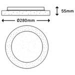 LED-plafondlamp Cercle nylon - 1 lichtbron - Zwart