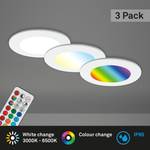 LED-Einbauleuchte Fungo Color (3er Set) Nylon - 3-flammig - Weiß