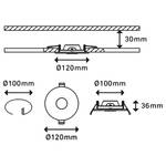 LED-Einbauleuchte Verre (3er Set) Nylon / Metall - 3-flammig - Schwarz