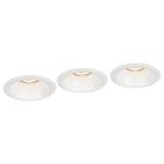 Spots encastrables Fondo (lot de 3) Nylon - 3 ampoules - Blanc