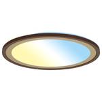 LED-plafondlamp Slim Deco II nylon - 1 lichtbron - Bruin