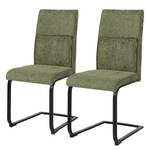 Chaises cantilever Caluso - Lot de 2 Vert olive