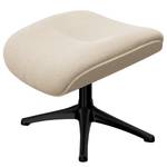 Relaxsessel LESO Webstoff Saia: Beige - Schwarz - Mit Hocker