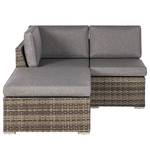 Loungeset Bahrani 3-teilig A Polypropylen / Polyester - Braun / Grau