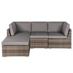 Loungeset Bahrani 4-teilig A Polypropylen / Polyester - Braun / Grau