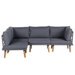 Modulaire loungegroep Capilla 4-delig A massief acaciahout/polyester - grijs/bruin
