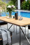 Garteneckbankgruppe Cipressa 9-teilig Webstoff / Teak massiv - Grau / Braun