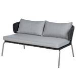 Loungeset Desha 3-delig polyester/roestvrij staal - zwart/grijs