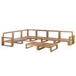 Loungeset Mavre (8 delig) massief acaciahout/polyester - grijs