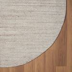 Tapis Ava Polyester / Coton - Blanc / Gris clair - 120 x 120 cm