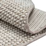 Tapis Ava Polyester / Coton - Blanc / Gris clair - 120 x 120 cm