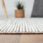 Tapis Ava Polyester / Coton - Blanc / Gris clair - 120 x 120 cm