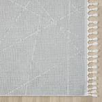 Kurzflorteppich Nelia Polyester / Baumwolle - Grau / Beige - 140 x 200 cm