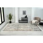 Laagpolig vloerkleed Nelia polyester/katoen - grijs/beige - 200 x 290 cm