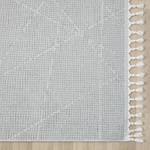 Laagpolig vloerkleed Nelia polyester/katoen - grijs/beige - 200 x 290 cm