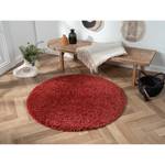 Tapis épais My Shaggy Polypropylène / Jute - Rouge Bordeaux - 100 x 100 cm