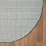 Hochflorteppich My Shaggy Polypropylen / Jute - Hellblau - 150 x 150 cm
