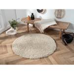 Hoogpolig vloerkleed My Shaggy polypropeen/jute - Beige - 100 x 100 cm