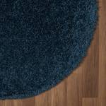 Hoogpolig vloerkleed My Shaggy polypropeen/jute - Donkerblauw - 150 x 150 cm