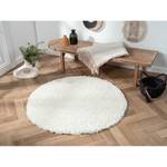 Hochflorteppich My Shaggy Polypropylen / Jute - Creme - 100 x 100 cm